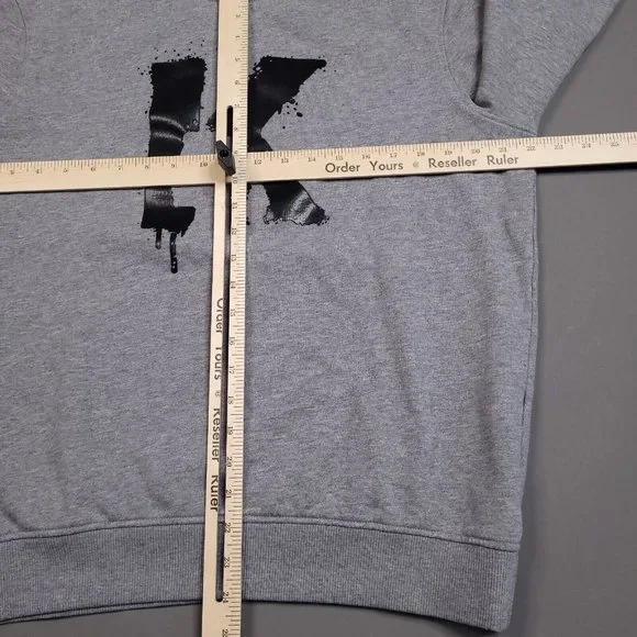 Karl Lagerfeld Big Logo Crew Neck Ribbed Sweatshirt Designer Preppy Large - Picture 6 of 9